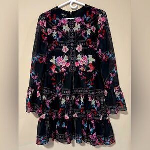 NWT Bebe Ruffle Tiered Floral Dress